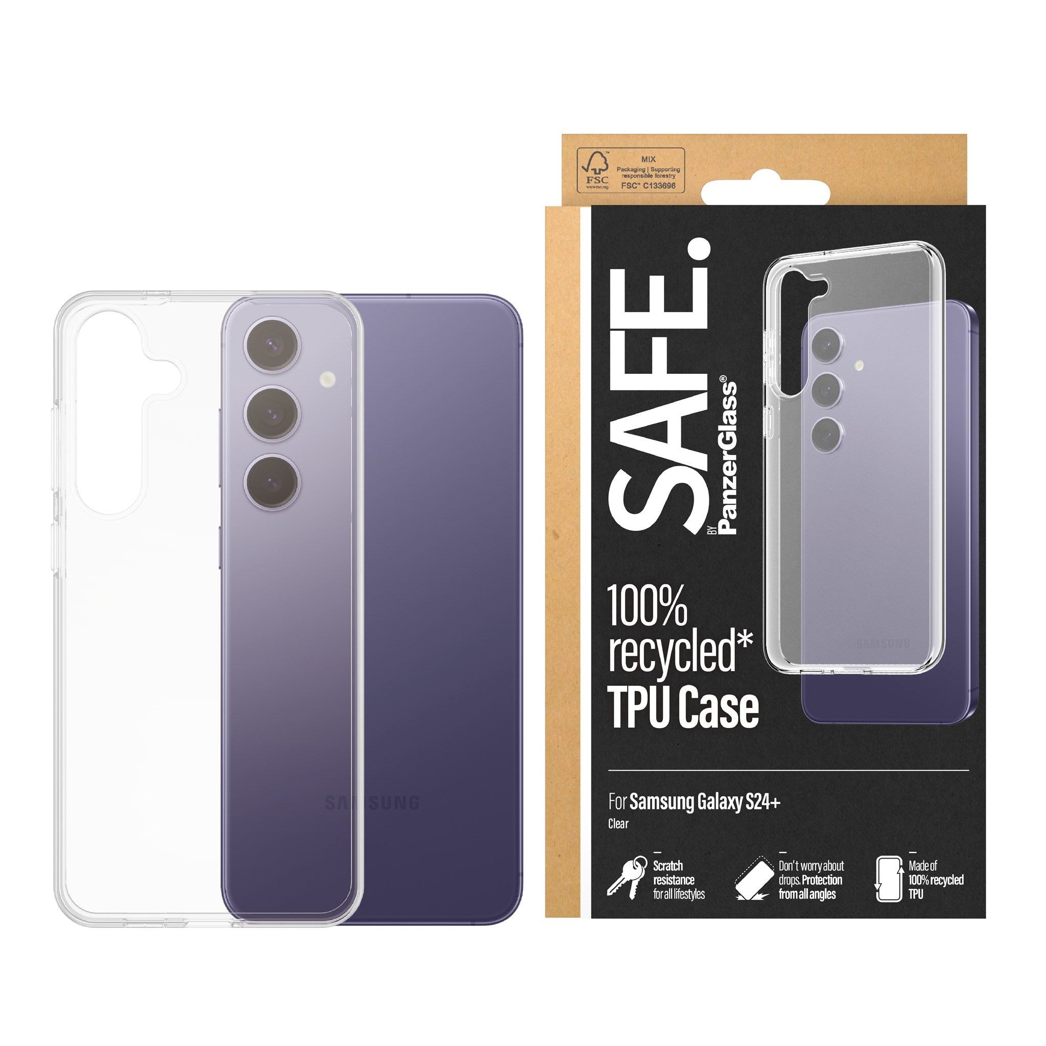SAFE. by PanzerGlass® TPU Case Samsung Galaxy S24+ | Transparent